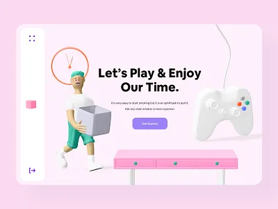 Colorful Minimal 3D Web Design 3d app business color scheme palette colorful creative dashboard data game growth header illustration landing page minimal mobile play station ps5 skeuomorphic web website