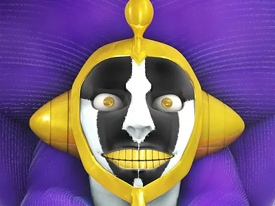 Kurotsuchi Mayuri 3d character character design cloth game gold illustration poster smile trippy