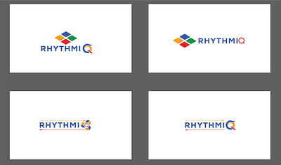 Rhythmiq branding design flat illustration illustrator lettering logo minimal real estate vector