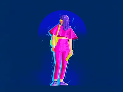 Street Fashion illustration character character design flat flat illustration hoop earings illustration portrait portrait illustration proceate