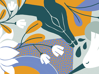 Namaste Mat design flowers illustration procreate puebla pueblaestudio yoga yoga mat