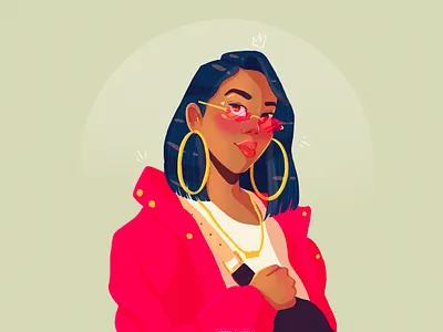 Isolation illustration 7 character character design flat flat illustration hoop earings illustration melanin portrait portrait illustration proceate
