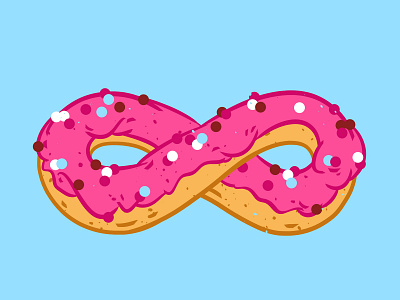 Infinity donut blue breakfast cute illustration donut doughnut food food illustration foodies illustration infinity pastel colors pink pop pop art pop culture sugar sweet sweets tasty yami kawaii