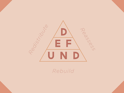 Defund Steps 2020 branding defund election illustration logo police progress protest pyramid rebuild rights steps triangle typogaphy vote