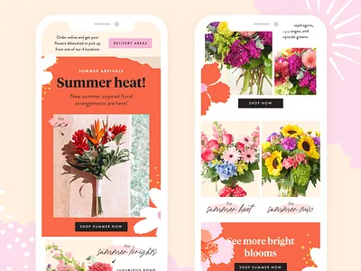 Fun Email Marketing Design bright email campaign email design email marketing email template feminine flowers fun texture web designer