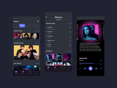 Music player - mobile app (IOS) app ios ios app ios app design iphone iphone x mobile app mobile app design mobile ui mobile uiux music music player musicapp player playlist ui uiux ux uxdesign uxui