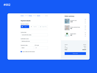 Checkout page - DailyUI#002 checkout creditcard dailyui ui