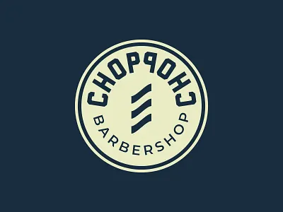 Chop Chop Barbershop barber barbershop branding illustration indianapolis logo