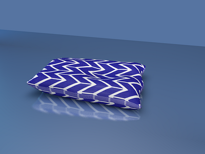 Blue Normal Pillow 3d 3d art 3d artist 3d illustration clean layout design euclidesdry ux