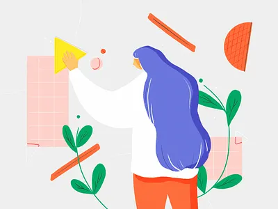 Building Character building character editorial illustration illustration illustration art photoshop plants shapes