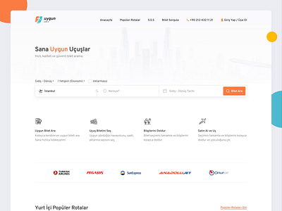 Uygun.com.tr | Flight Booking Website booking branding design flight flight booking flight search flight ticket logo ui ux web website