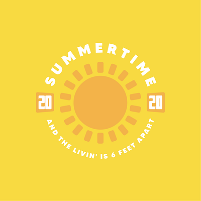 summertime branding design flat icon identity illustrator logo minimal summer typography vector