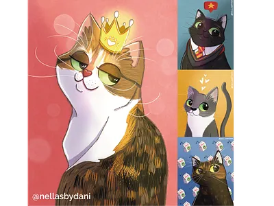 Cat characters catlovers cats characters concept art design illustration pets procreate