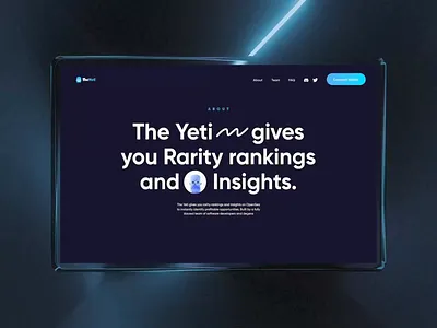 NFT marketplace - TheYeti ai big data crypto cuberto cyber security defi eth geex glebich halo milkinside nft nft design nft landing page nft web outcrowd top agency ui design ui8 unfold