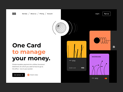 BB home page bank card crypto design home page home page design money payment ui user experience user interface ux web web card web design web ui web ux website website design