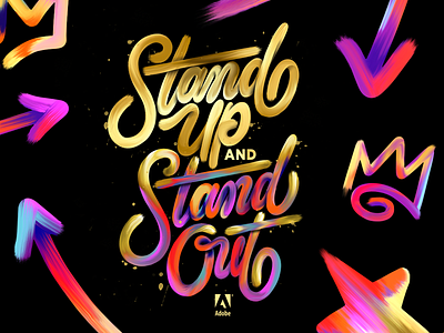 Adobe Experience Maker Awards award branding calligraphy gala gradient hand lettering handlettering lettering logotype paint paint stroke script typography