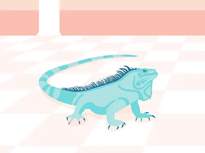 Iguana animal animal alphabet animal illustration art design iguana illustration illustrator lizard minimal teal vector
