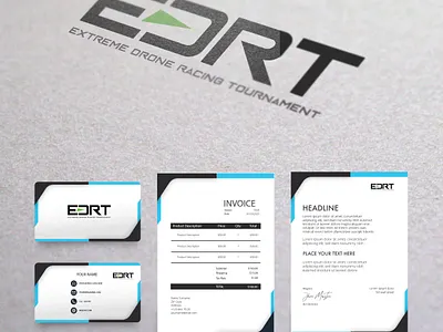 Logo Design of EDRT ( Extreme Drone Racing Tournament ) adobe photoshop artwork design drone logo drones logo logo design tournament
