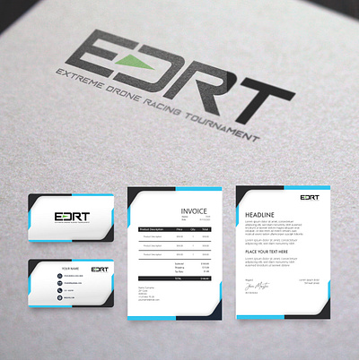 Logo Design of EDRT ( Extreme Drone Racing Tournament ) adobe photoshop artwork design drone logo drones logo logo design tournament