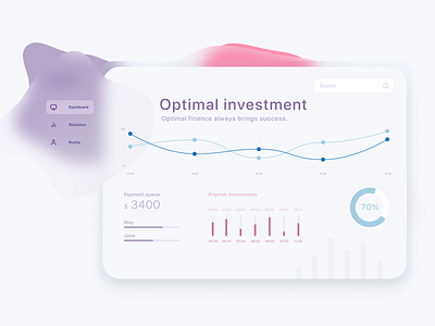 Optimal Invest Dashboard app blur blurred background clean design dashboard dashboard app dashboard design design landing minimalism modern ui ux