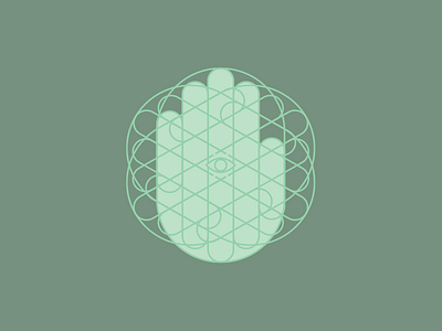 hi eye hand identity logo mandala mark symbol