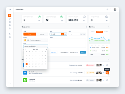 Time tracking tool app charts clean dashboard data design freelance graph product projects remote statistics stats time time management time tracking ui ux web web design