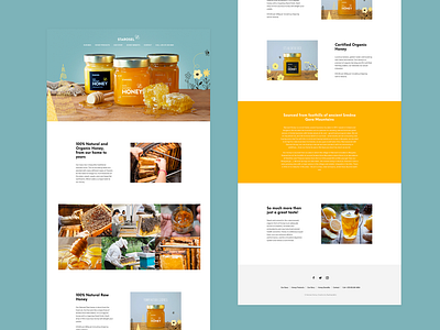 Starosel Honey Web UI branding design illustration ireland ray doyle typography ui ux vector web