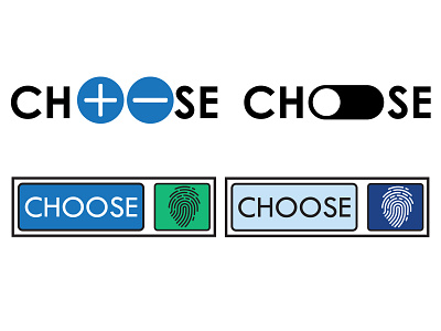 Choose app design flat icon logo typography ui ux vector web