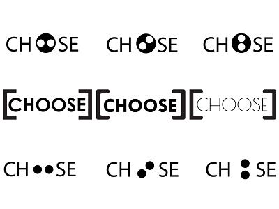 Choose app branding flat icon logo typography ui ux vector web