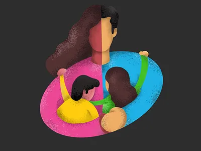 A Calm Hug from Parents adobe photoshop calm children colors design hug love parents