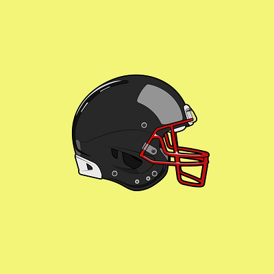 American Football Helmet american american football design flat football football helmet helmet illustration minimal sport vector