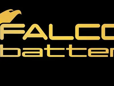 Falcon Battery branding design icon logo typography