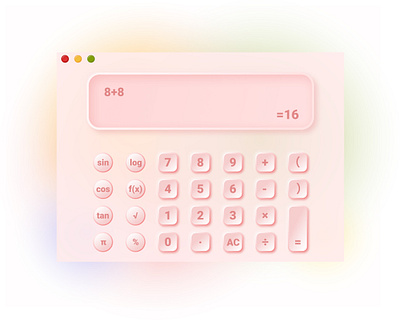 daily ui 004 2.5d app calculator dailyui design figma figmadesign illustration pink sketch ui ux vector web