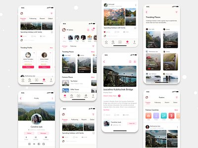 Travel Experience Sharing App app design experiancesharing ios mobile app design socialmedia travel travelapp travelexperiance ui ux