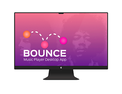 Bounce - Music Player Desktop App branding design illustration logo ui ux