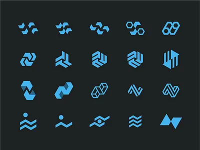 N Logo Iterations brand identity branding dna geometric hexagon identity logo medical science