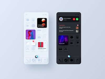 IOS 14 dark design dribbble ios ios 14 ios app ios14 mobile mobile app mobile design shot skeuomorphism ui uidesign ux uxui