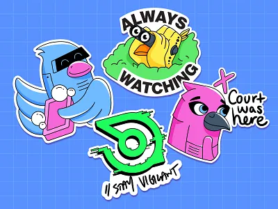 Dronies Stickers bird character crypto design digital discord doodle figma flat graphic design illustration nft sticker stickerpack stickers vector