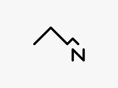 Nora clean icon logo minimal modern mountain nature simple
