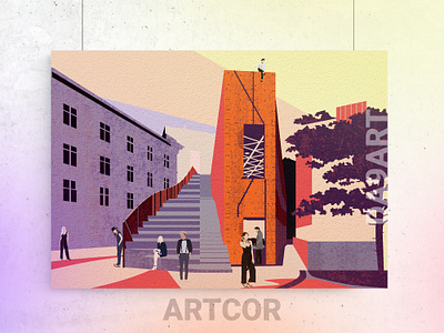 POSTER ARTCOR architecture art artist artwork behance branding colors design drawing dribbble dribble illustration logo