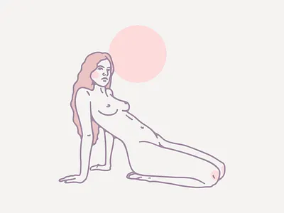 This Caribbean Life caribbean female illustration minimal model nude sun tropical woman