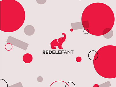 Red Elefant brand elephant fashion free freedom independence lifestyle logo proud red republic trunk young