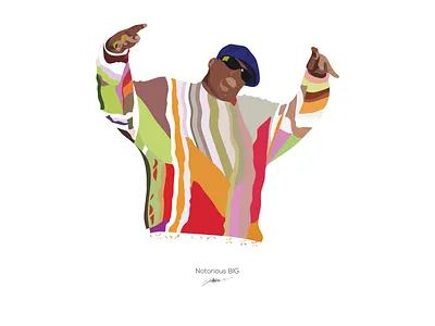 Biggie animation art branding design flat illustration illustrator minimal notorious big rappers vector