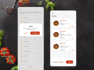 Pizza delivery Mobile App design figma figmadesign mobile app pizza app ui ui design ui inspiration uidesign userinterface ux design