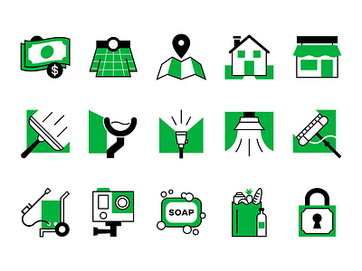 Men In Kilts: Display Icons boston brand design brand identity branding business cleaning design flat design franchise green icon design icon set iconography icons icons pack illustration kilt service icons vector window cleaning