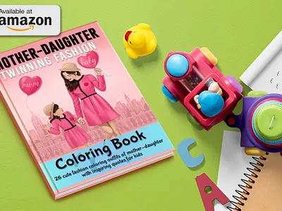 Best Mother-Daughter Twinning Fashion Coloring Book for Girls an