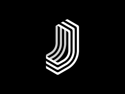 Letter J - Logo design, icon, monogram abstract logo branding illustration letter j letter j logo lettering logo logo design logo letter logotype minimalist logo modern logo monogram simple logo typography ui