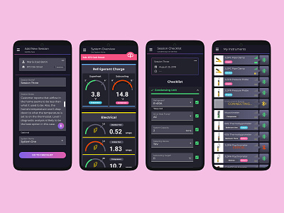 HVAC System Measurement Program app branding iconography illustration interaction design interface interface design measurement mobile design mobile ui product design ui ux ux design