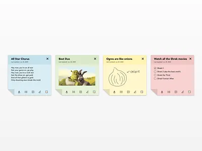 Daily UI 065—Notes Widget daily daily 065 daily ui daily ui 065 dailyui dailyuichallenge design figma interface notes notes widget stickies sticky note ui ui design web web design
