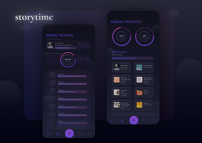 Storytime - a reading tracker design figma mobile ui ui